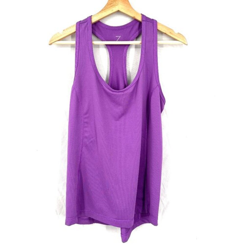 Z by Zella racer back workout activewear tank top gym running purple vented M